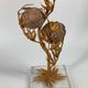 Sculptural lamp in gilded brass and geodes, 1970s