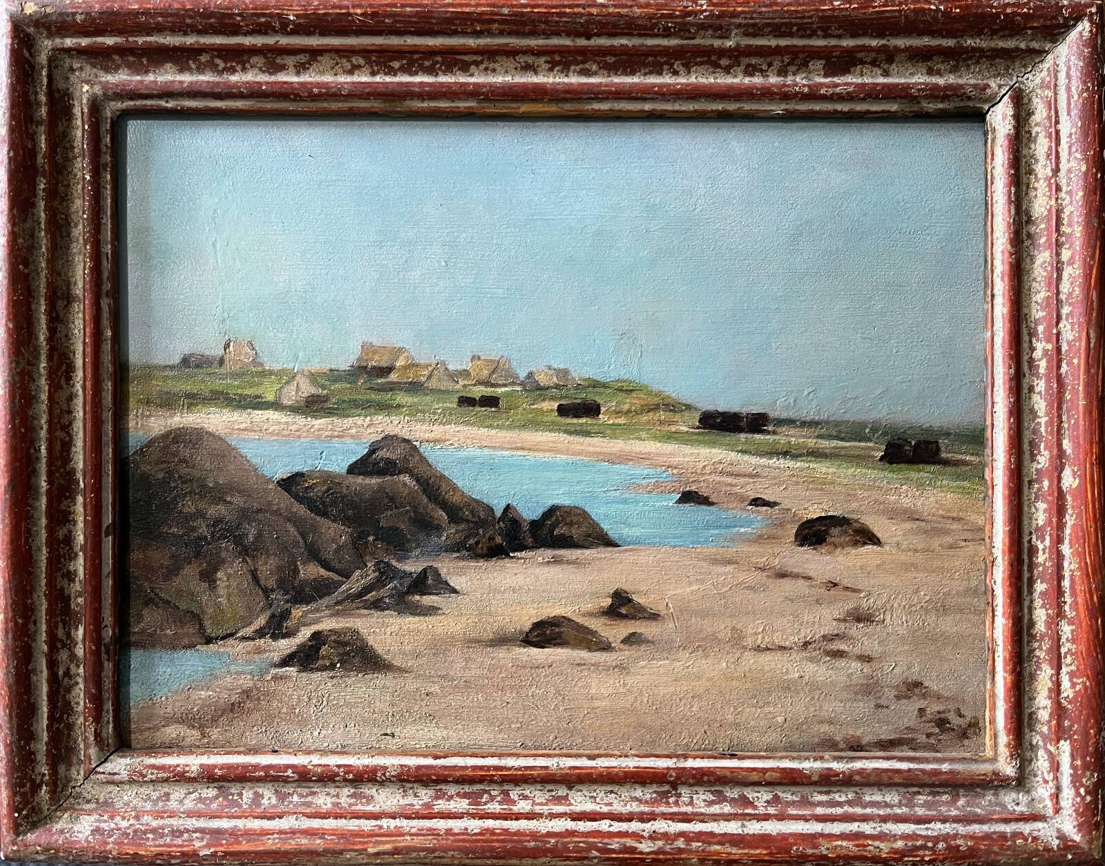 Tableau HSP "Marine" Breton (?) artwork by Alan Hardy 19th century