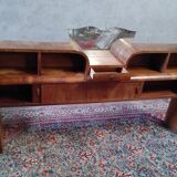 Art deco headboard in walnut bramble