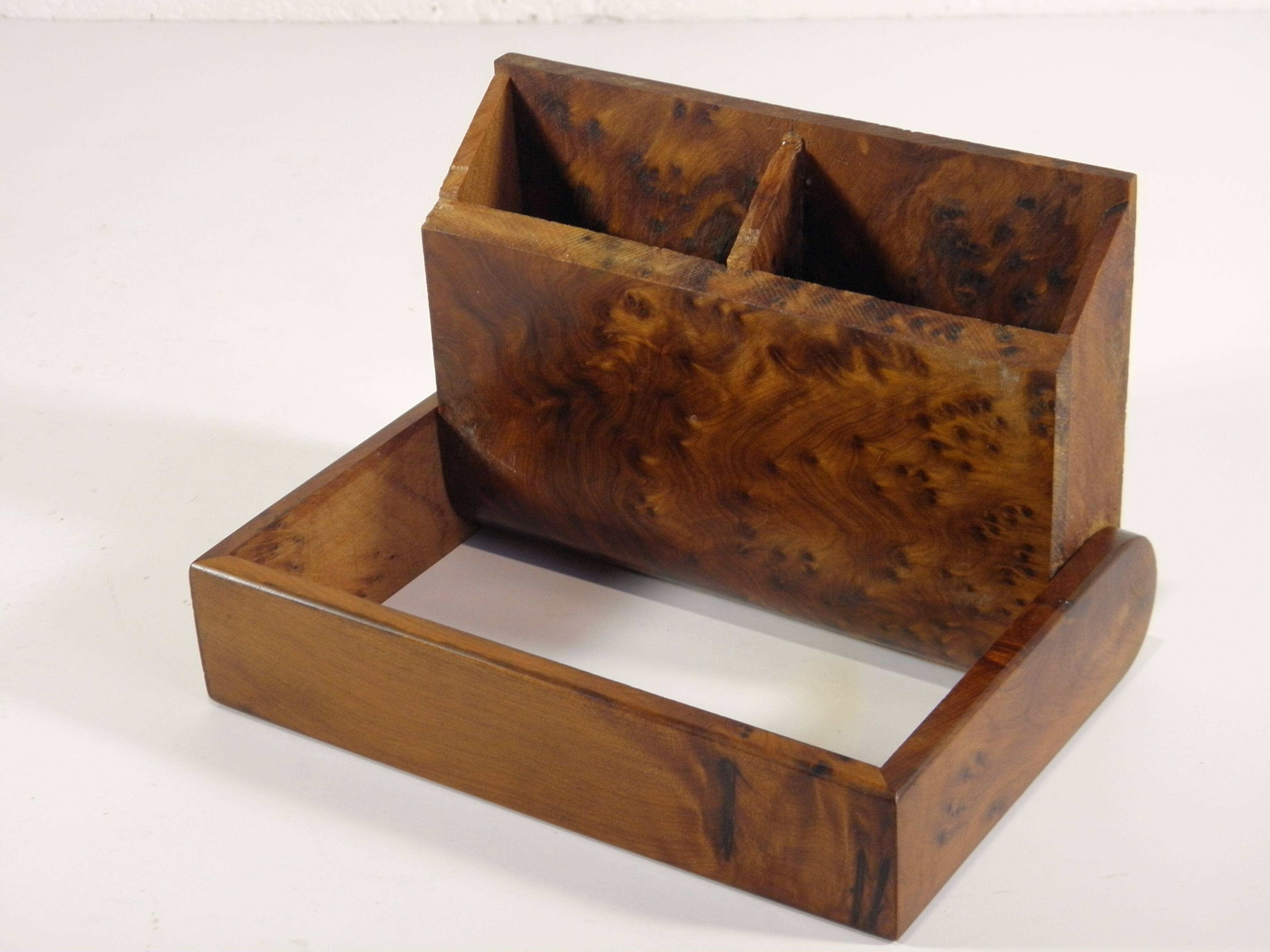 Cigarette box in thuya burl