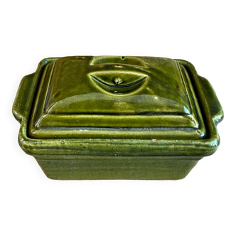 Vintage khaki terracotta terrine