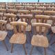 Set of 60 bistro cafe bar restaurant chairs - wood - vintage