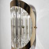Aplique de pared de cristales. Italia, 1980s.