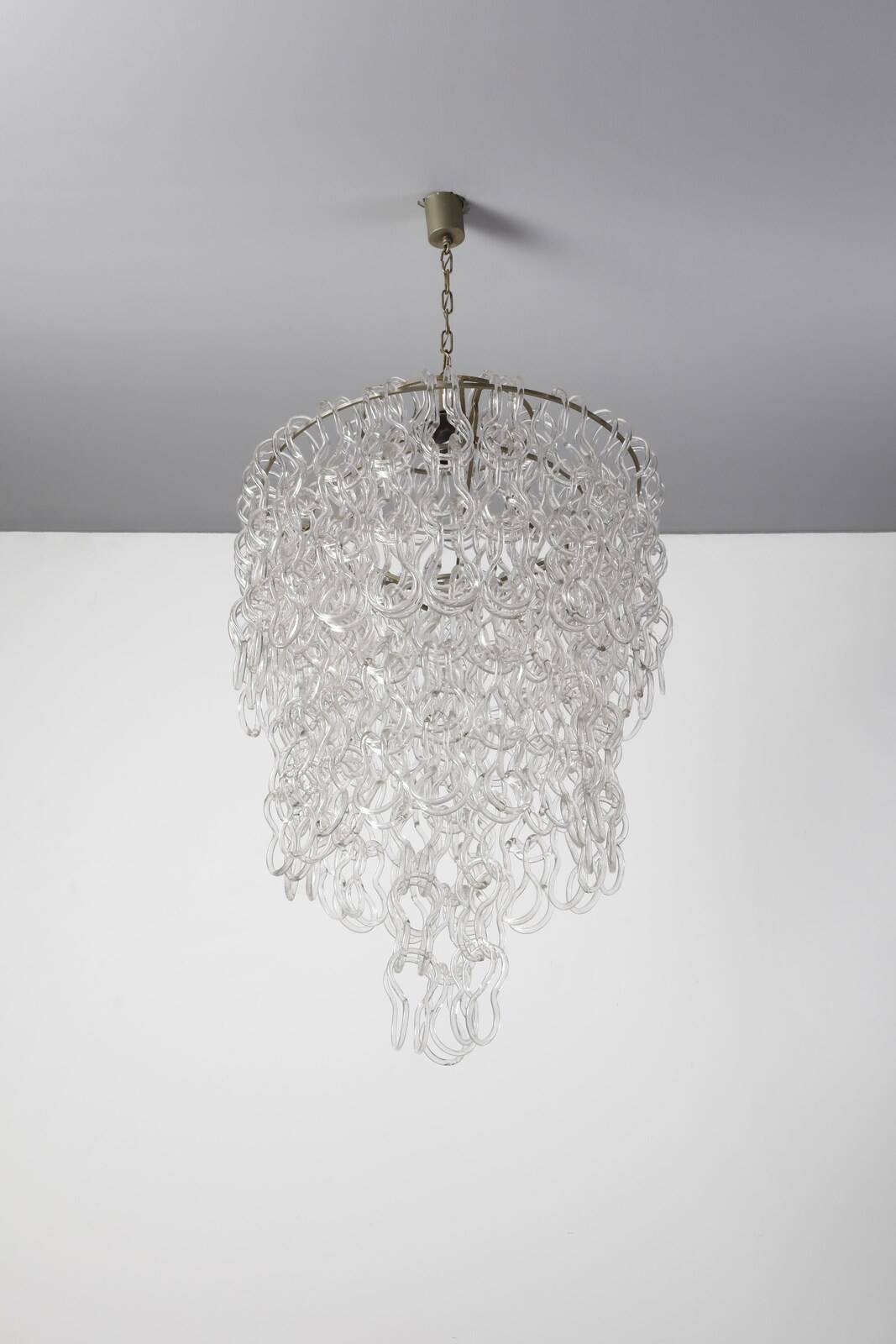 Angelo Mangiarotti Murano glass ceiling light model Giogali
