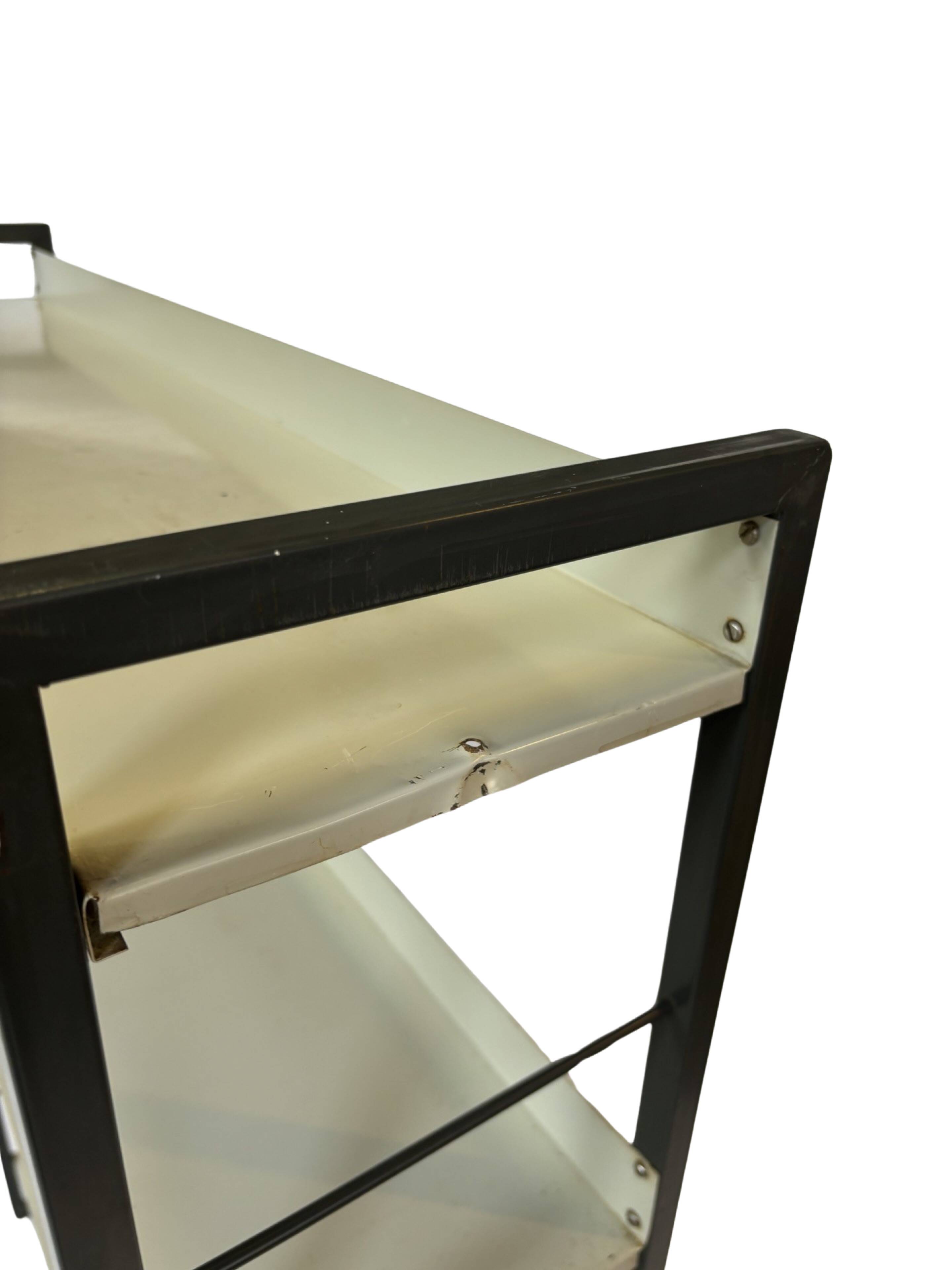 Free stanting Tomado shelving unit in metal and gray - 1960s Dutch Design