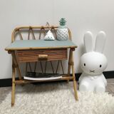 Vintage rattan bedside