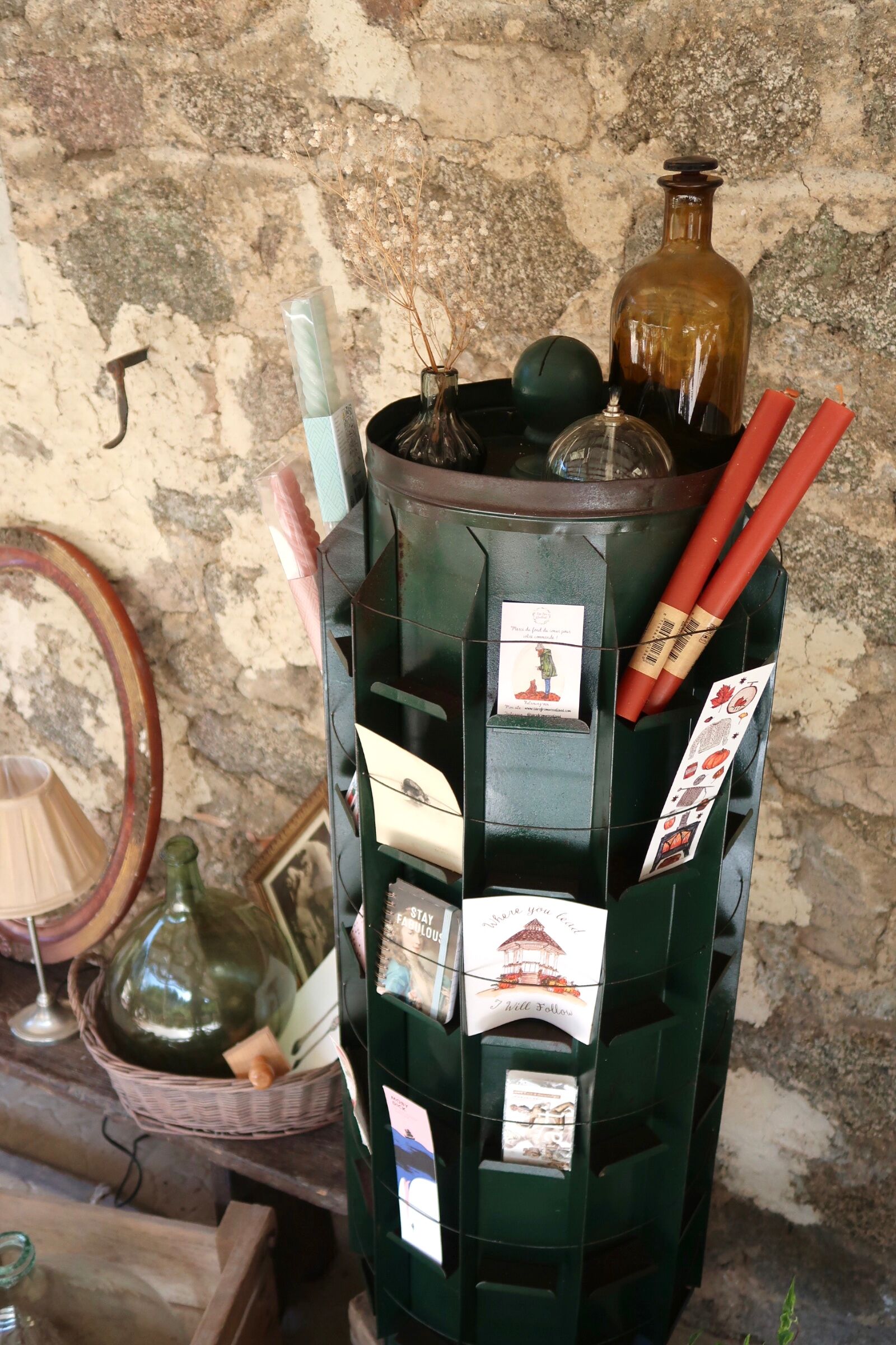 Old Ravel turnstile display seed sachets