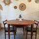 Vintage teak round table NF extendable