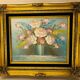 Huile sur toile - nature morte au bouquet de fleurs