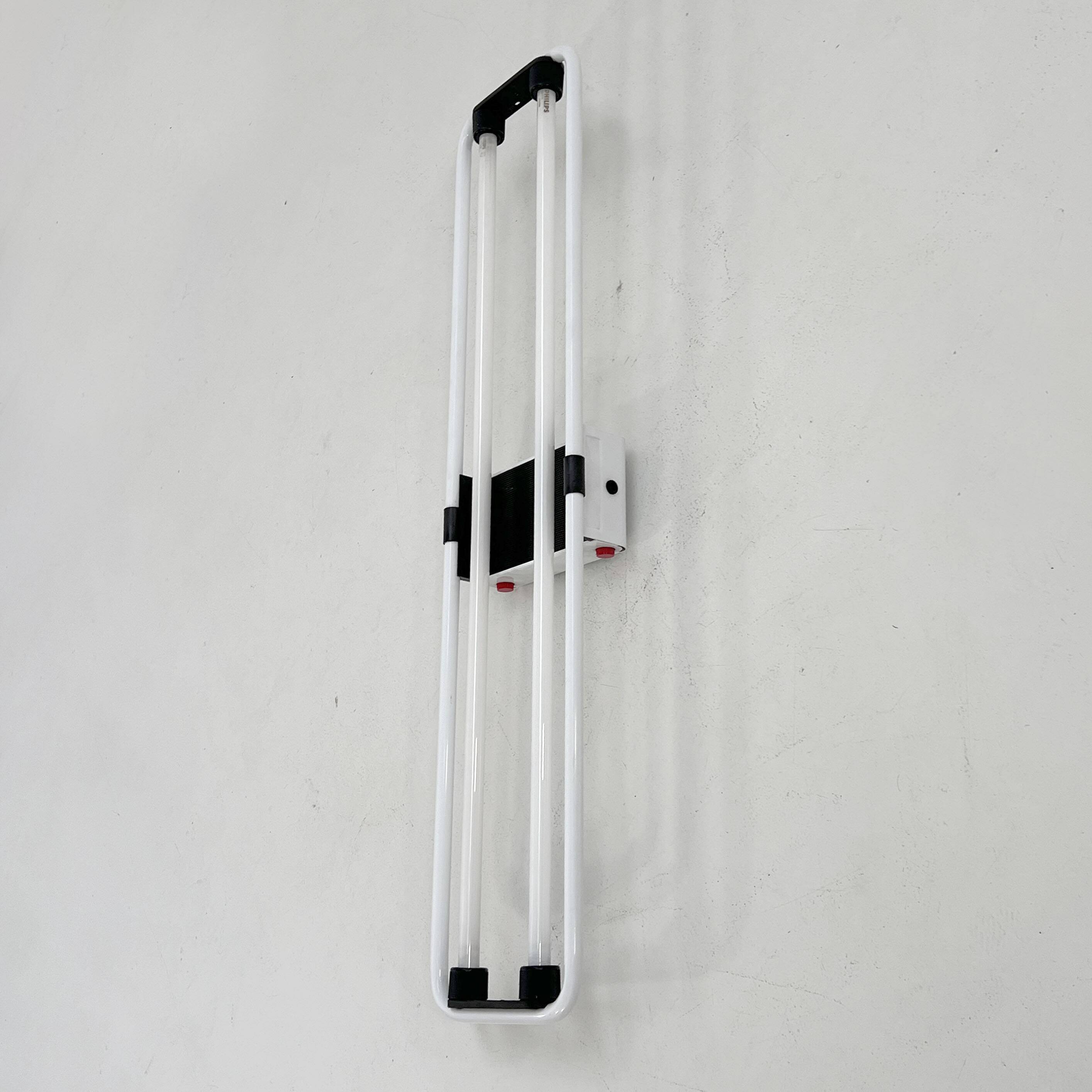 Double white neon wall light by Gian N. Gigante for Zerbetto, 1980