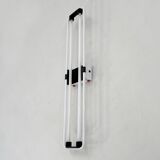 Double white neon wall light by Gian N. Gigante for Zerbetto, 1980