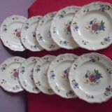 Lot 10 flat plates Digoin Sarreguemines Agreste
