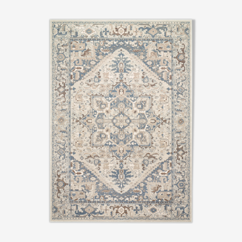 1.6x2.3 m KAMA beige and blue oriental carpet