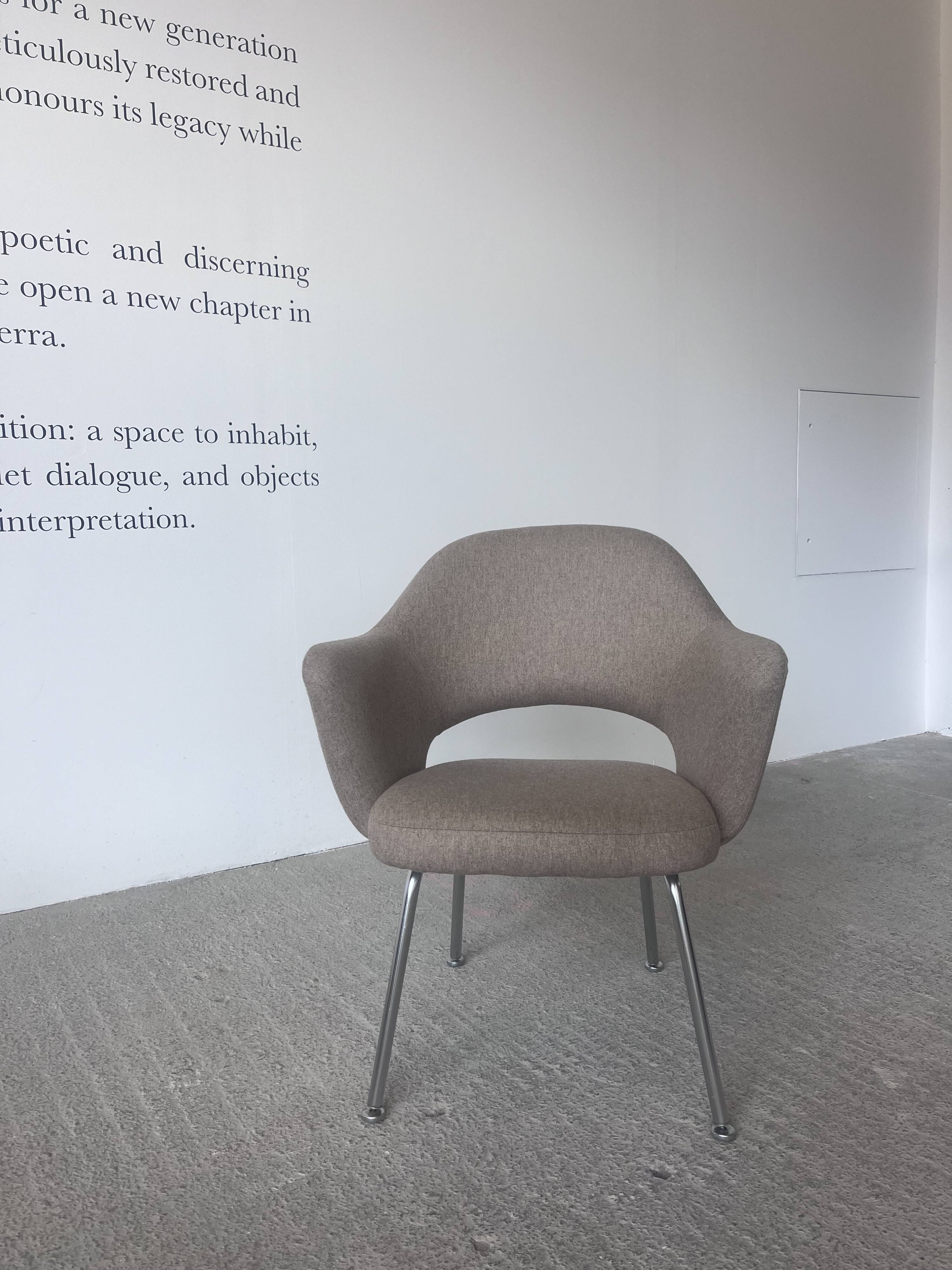 Eero Saarinen fabric armchairs