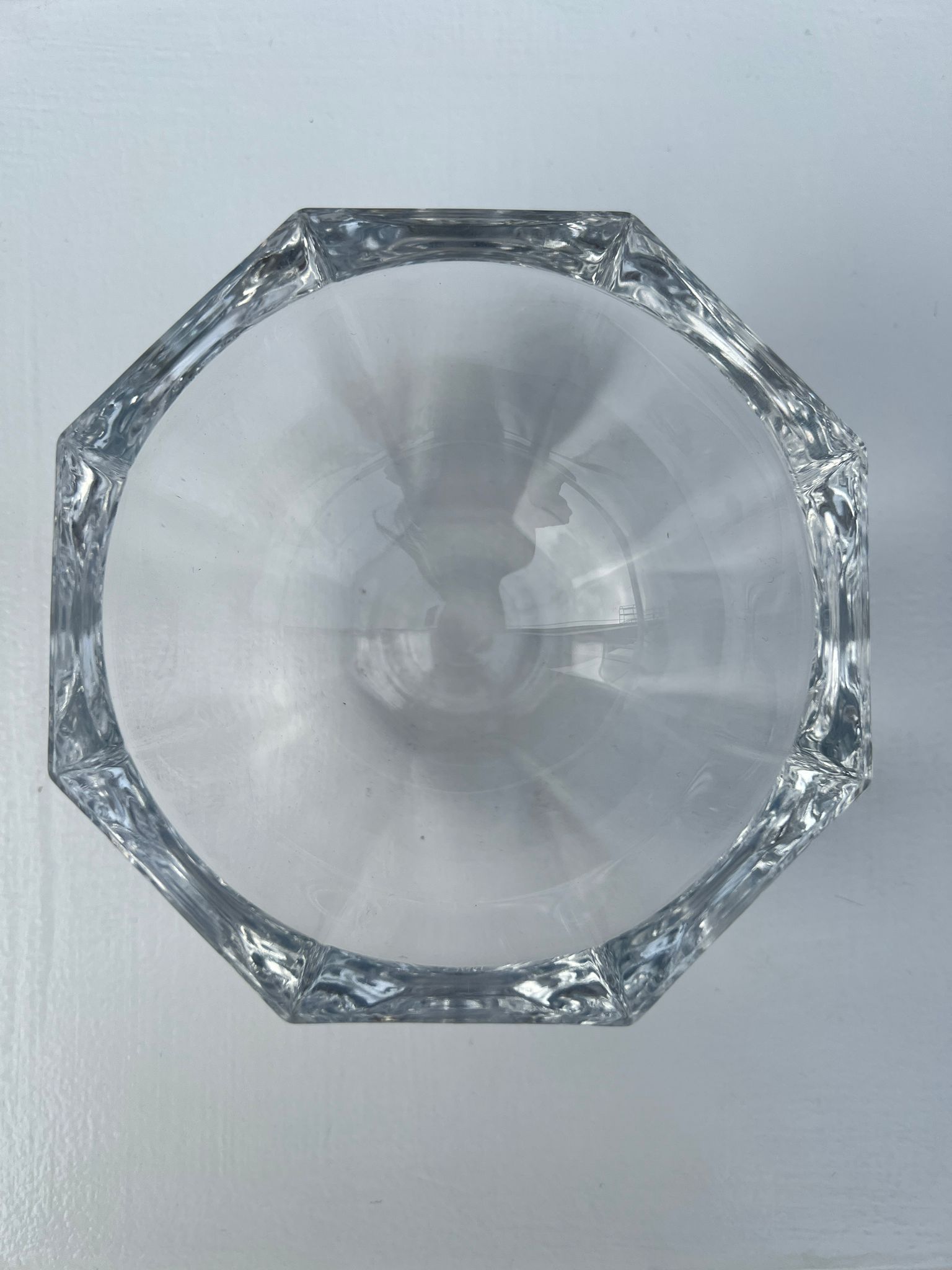 Octagonal glass cup D: 11,5cm