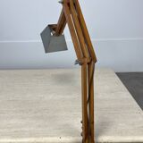 Lampe articulée constructiviste en bois et métal