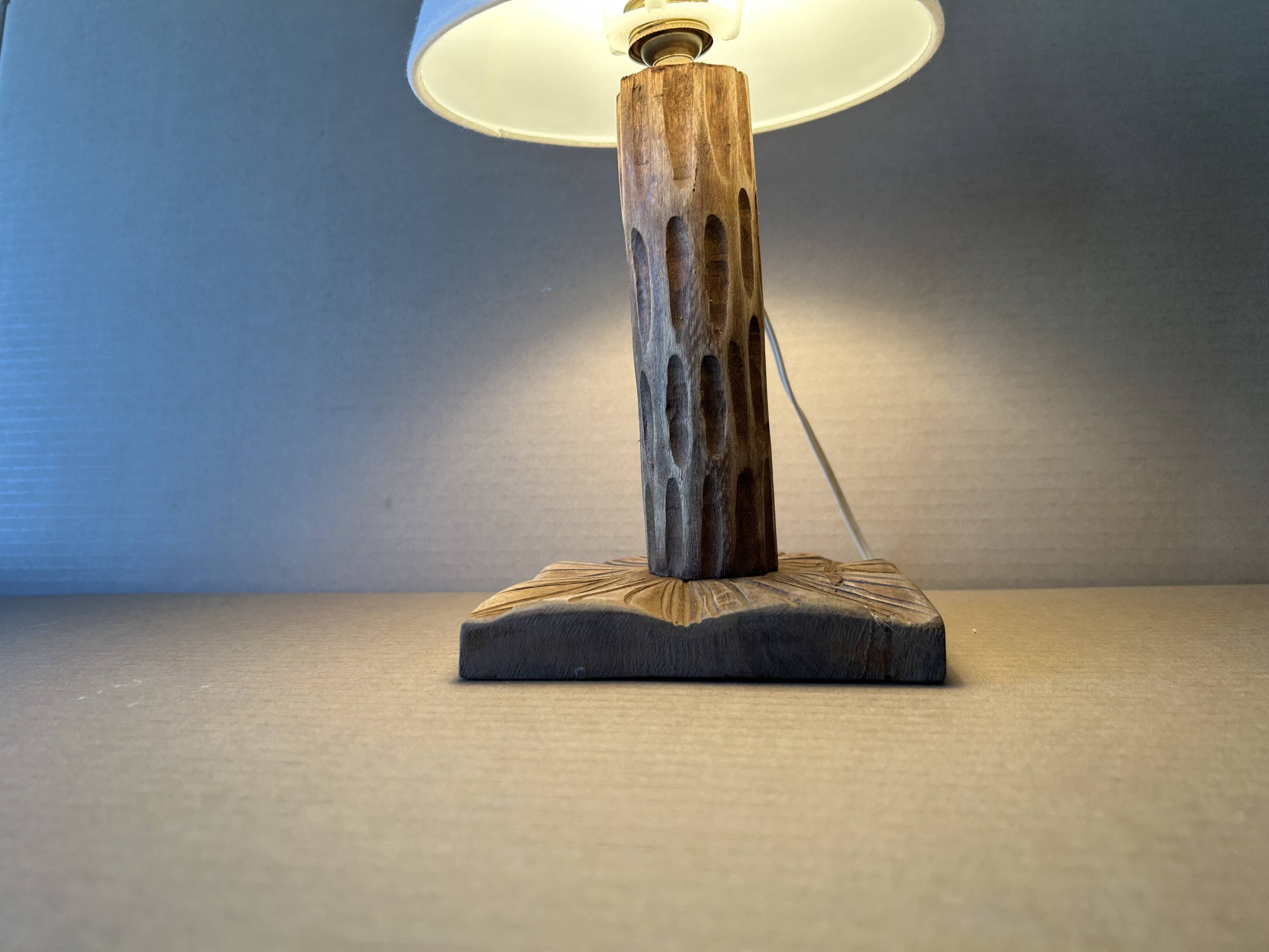Vintage wooden table lamp