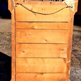 Authentic original Italian fireplace mirror, frame and pediment.