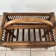 Rattan and wood magazine rack - VINTAGE (1970)