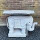 Wicker elephant side table