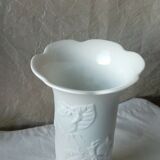 Porcelain vase matt effect decor in relief sign kaiser