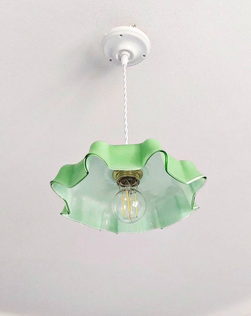 Vintage opaline pendant light