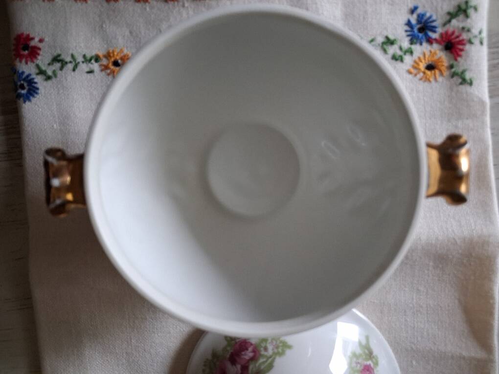 Antique porcelain sweet box from Limoges - William Guérin