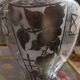 Art Deco vase in glass and silver metal