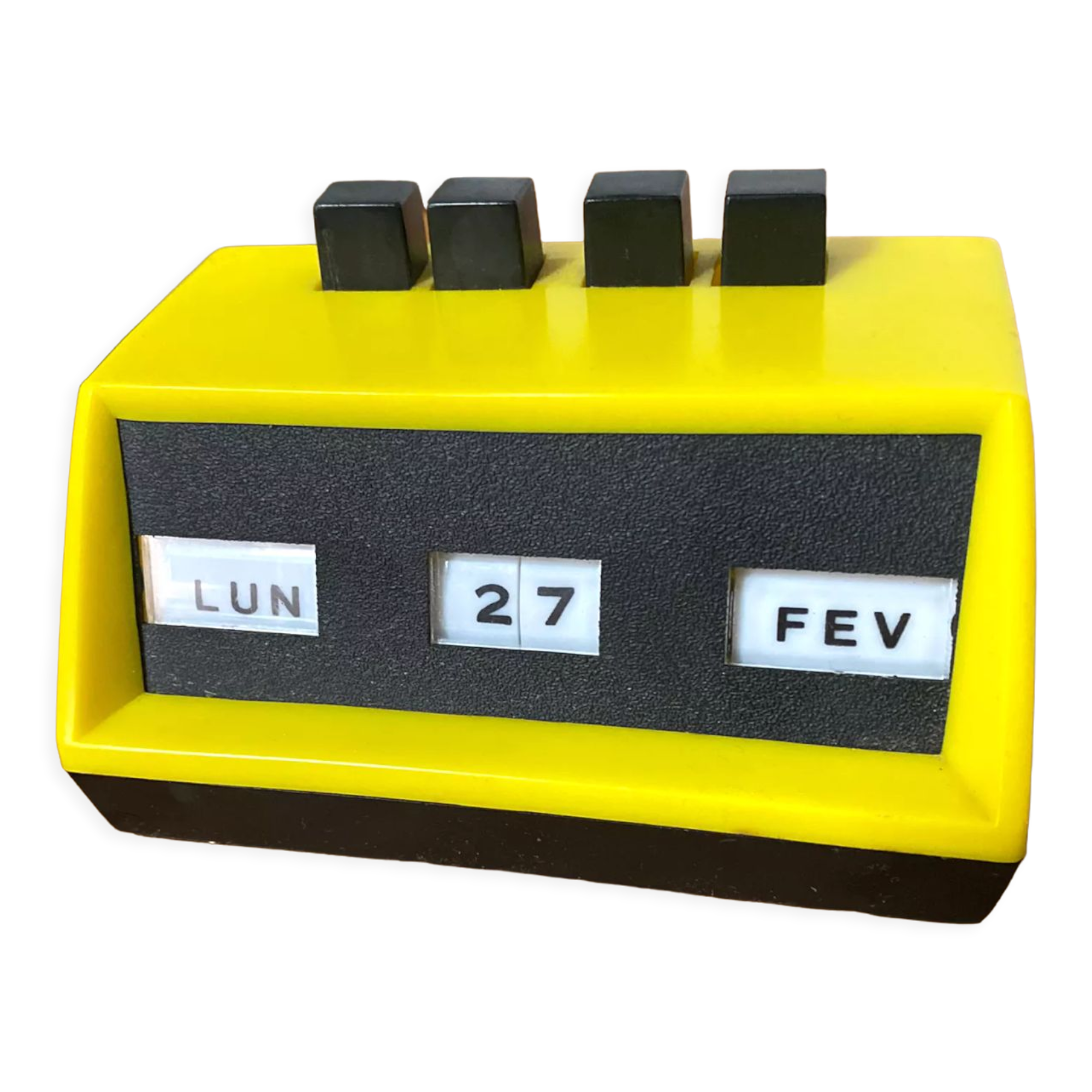 Calendrier Perpétuel à Cubes Design Vintage Années 70 - Bon état