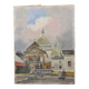 Antoine Burger (1942-2016) The church - Oil on canvas - Signed