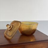 Amber glass bonbonnière