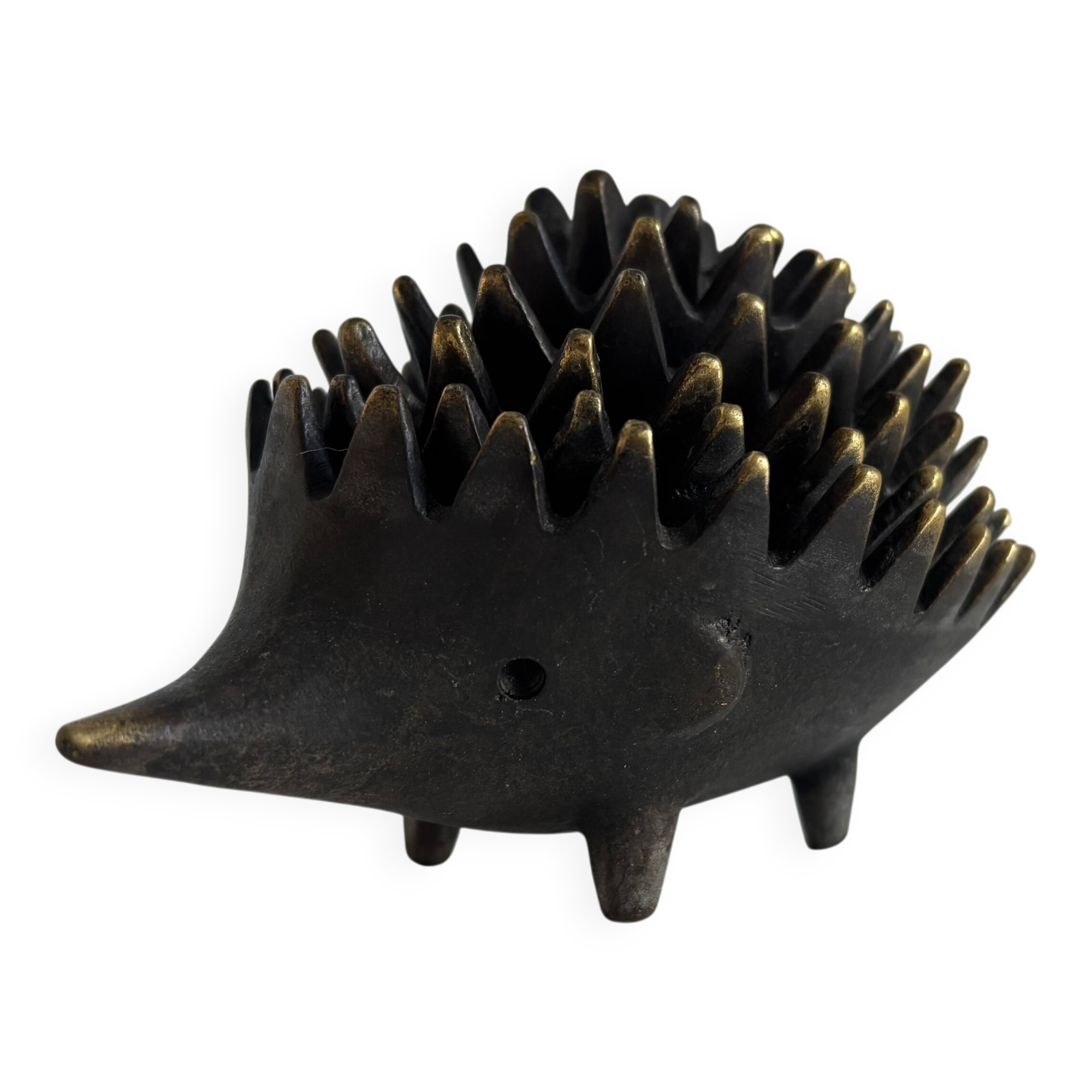 Vintage 1950 hedgehog ashtrays by Walter Bosse for Hertha Baller