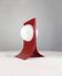 Lampe de table en acrylique rouge de type Area par Neal Small, années 1960