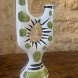 REVERNAY. Barbotine vase sculpture 1970s h 25cm