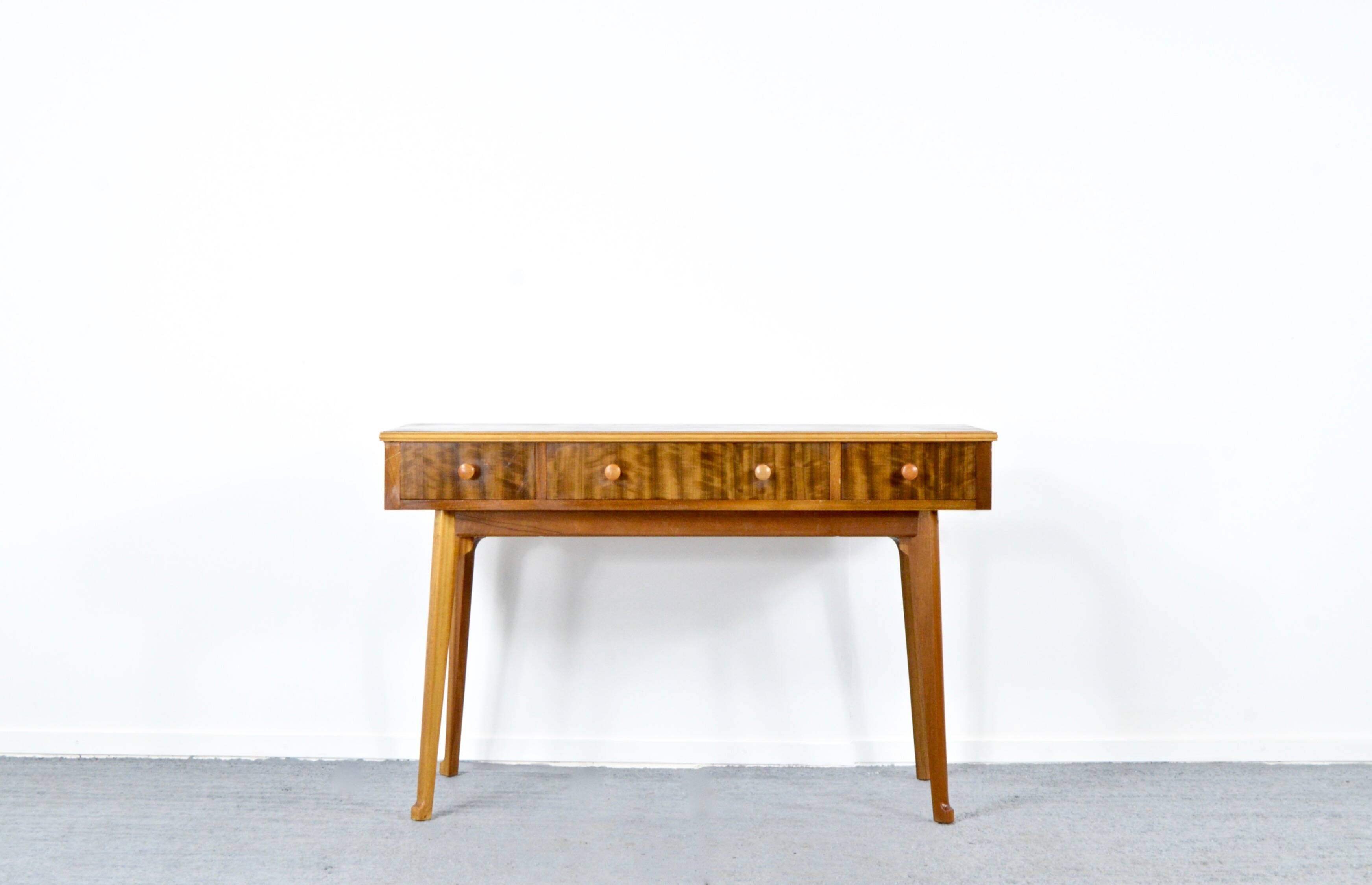 Midcentury Walnut Console Table / Desk By Morris Of Glasgow. Vintage