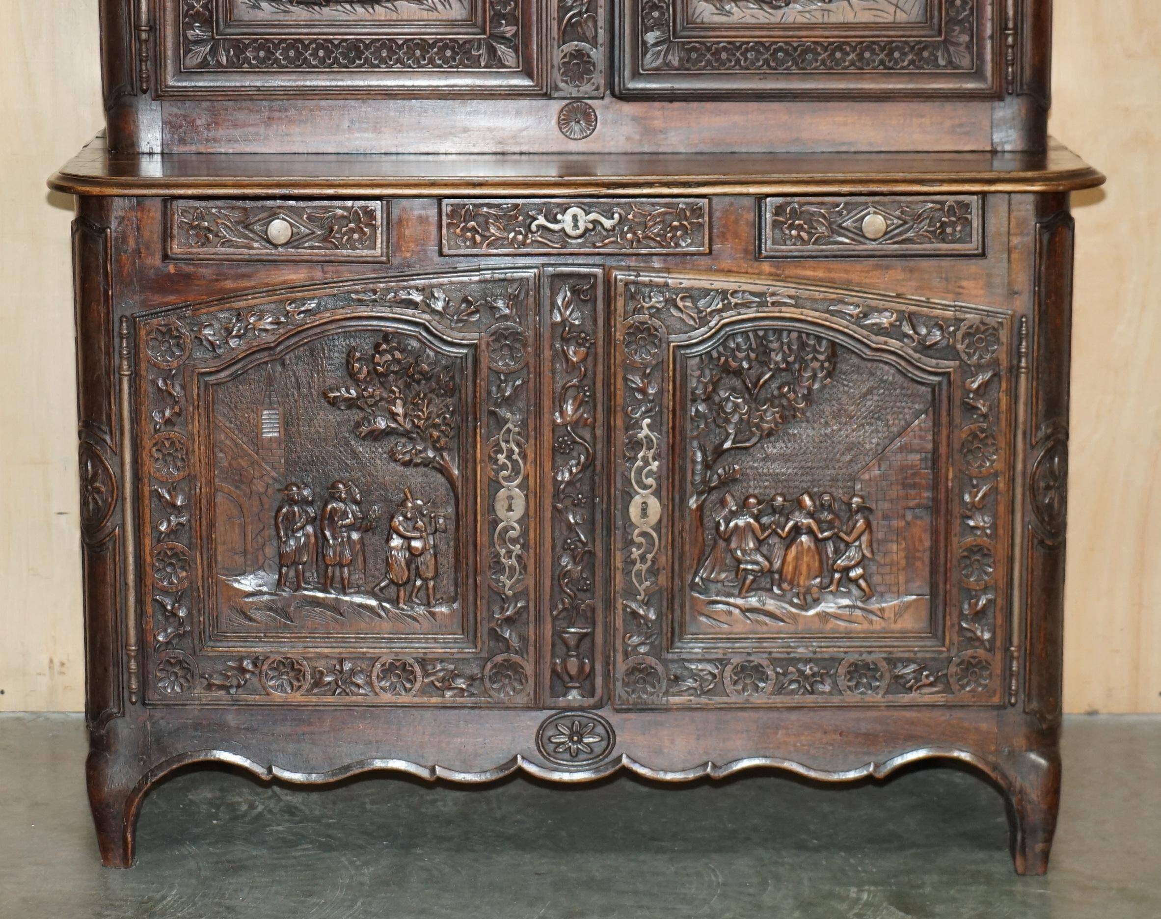 Antique Dutch carved placard, circa 1860.