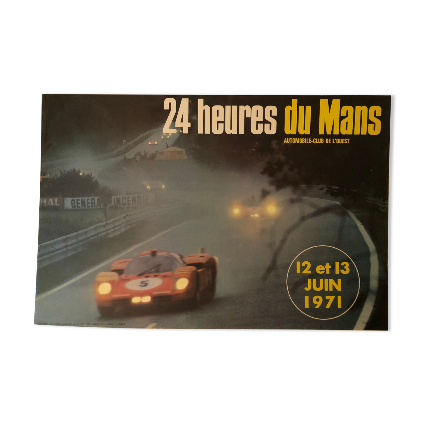 Original poster 24 Hours of Le Mans, 12 and 13 June 1971