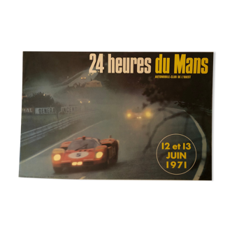 Original poster 24 Hours of Le Mans, 12 and 13 June 1971