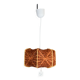 Brown wire and wood pendant light.