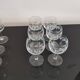6 vintage “Henri Julien” white wine balloon glasses decorated with bunches of grapes LUMINARC