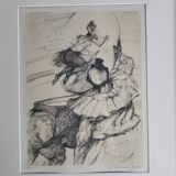 Numbered lithograph after Toulouse-Lautrec - "Panel Work Through a Hoop", 1952
