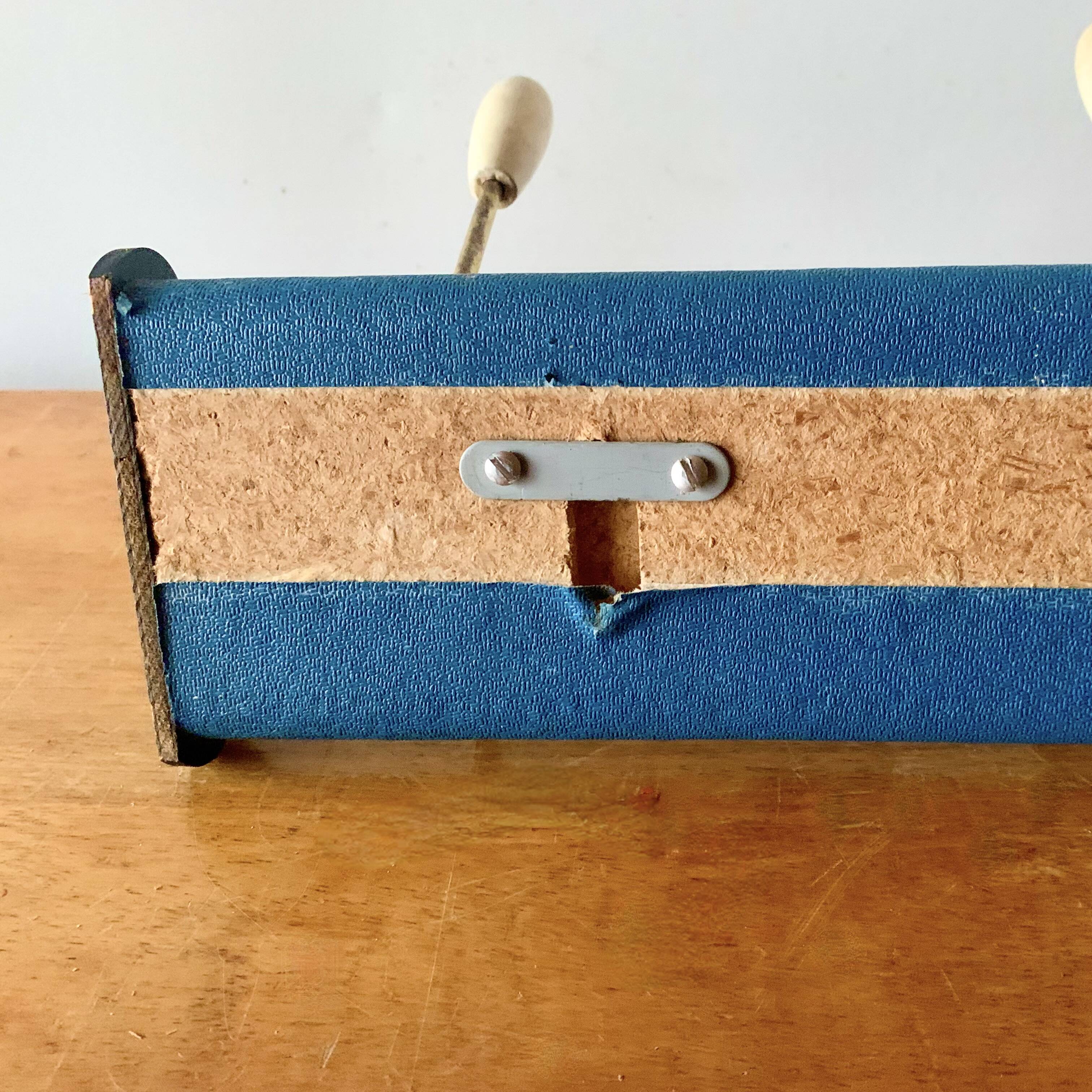 Vintage wall coat rack - 3 brass coat hooks