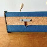 Vintage wall coat rack - 3 brass coat hooks