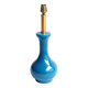 Pied de lampe en céramique bleue