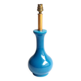 Pied de lampe en céramique bleue