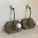 Pair of double porcelain hooks