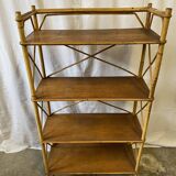 Vintage bamboo and rattan shelf