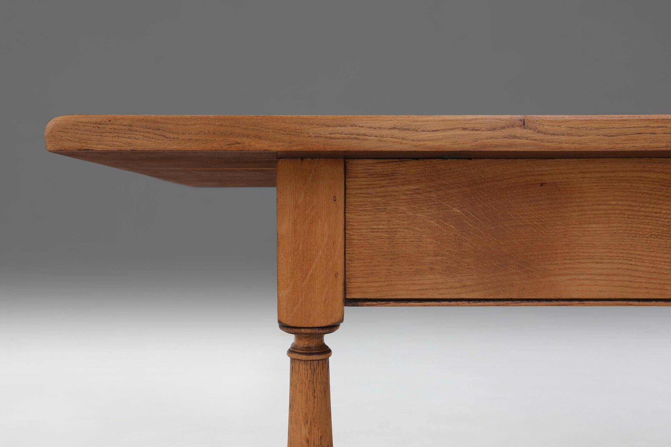 20th Century Belgian Oak Dining Table