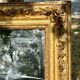 Grand miroir ancien doré à la feuille