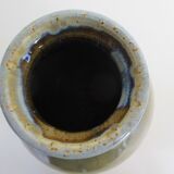 Enamelled sandstone vase